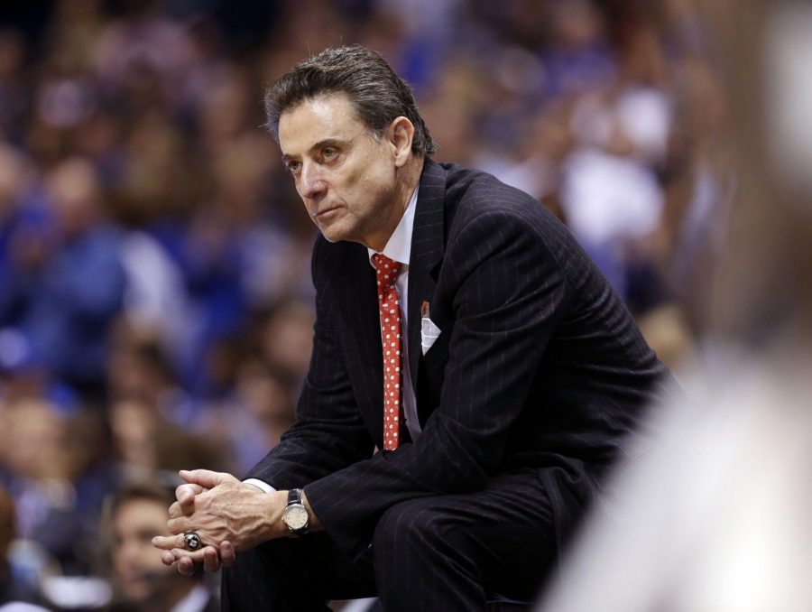 Rick+Pitino%2C+former+University+of+Louisville+head+men%27s+basketball+coach%2C+was+fired+prior+to+the+2017-2018+season+amid+another+alleged+recruiting+scandal.%0APhoto+courtesy+of+Charles+Bertram%2C+used+under+Tribune+News+Service+license.