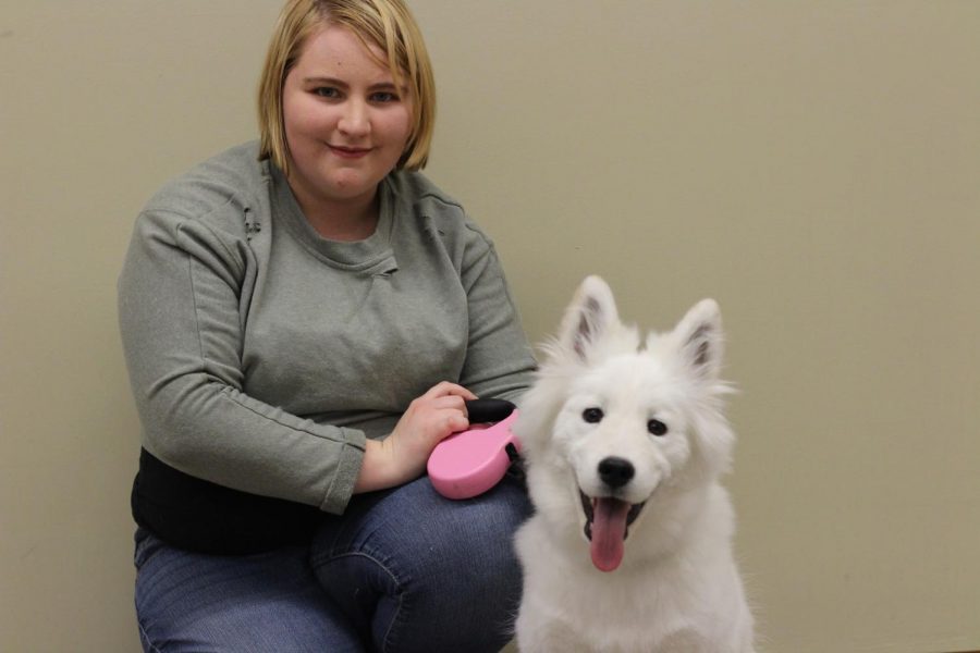Skylar+Guernsey+and+Honey+Bear+during+their+return+visit+to+IU+Southeast.+