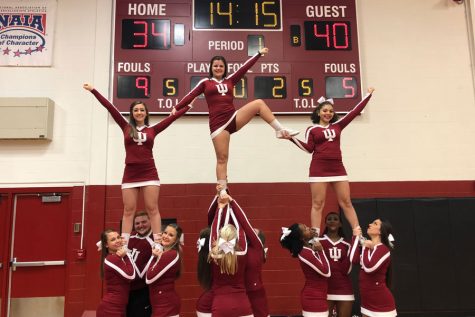 IU Southeast cheerleaders balance school and spirit