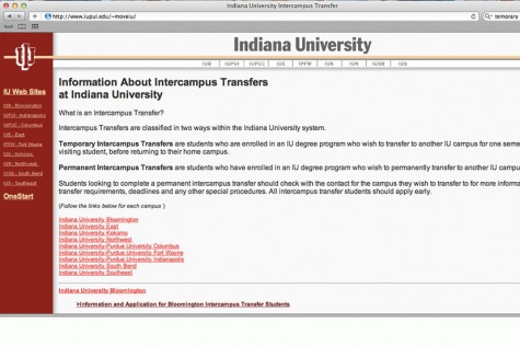 Temporary Intercampus Transfer is for IU students pursuing an IU degree from any of the eight regional campuses. Students can transfer to another IU campus for a semester as a visiting student before returning to their home campus. 