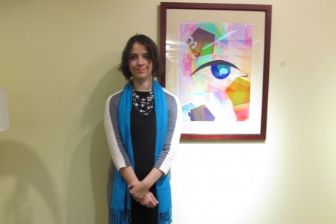 Senior art exhibition depicts identical twins