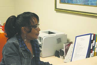 Lavenia McDaniel assistant to advisors in the School of Natural Sciences.
