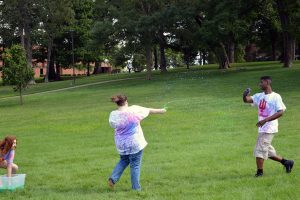  Mackenzie Petri and Jamal Bender go head to head in a paint off. 