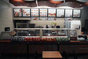 Subway offers fresh and low fat options of food on campus.