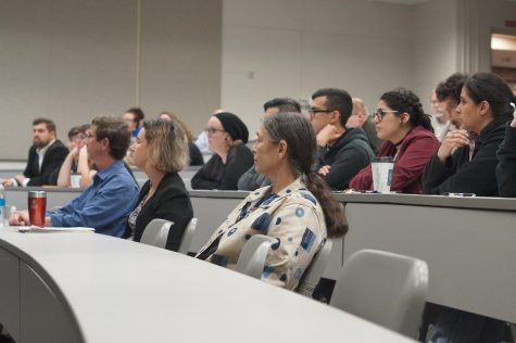 Students, staff and community members attending the LGBT History Month Panel.