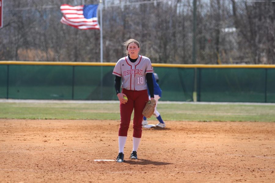 Pitcher+Becca+Schoenung+looks+for+the+sign+from+catcher+Reecie+Gilliam+in+game+one+of+last+Friday%27s+doubleheader+versus+Midway+University.