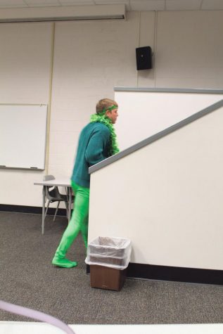 Joesph Bortka walking out of the meeting after he was voted out by the committee for being disrespectful to the meeting process.