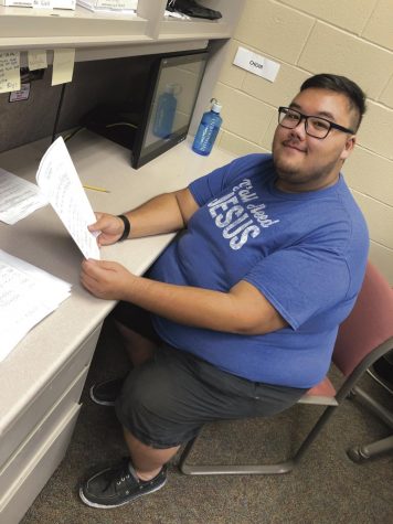 Brandon Visetchaisri, 19, is reviewing the song 'A Days Gone By' to further his understanding in music education.