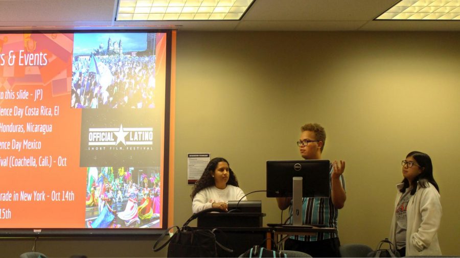 From+left+to+right+President+Leslie+Venzor%2C+Recruitment+Officer+Josiah+Pohl+and+Secretary+Sarah+Fischer+at+the+Multicultural+Student+Union%E2%80%99s+weekly+meeting+in+UC+122.